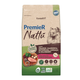 Ração Cães Premier Nattu Adulto Mandioquinha 10,1kg Raças Pequenas 