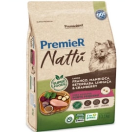 Ração Cães Premier Nattu Adulto Raças Pequenas Mandioca 10,1kg