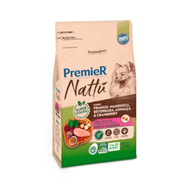 Ração Cães Premier Nattu Adulto Raças Pequenas Mandioca 2,5kg 