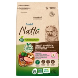 Ração Cães Premier Nattu Filhotes Raça Pequena Mandioca 01kg