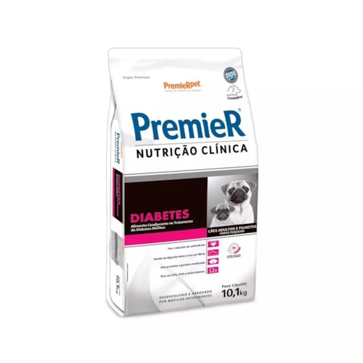 Racao Caes Premier Nutr Clinica Diabetes 10,1Kg Ad Pequeno