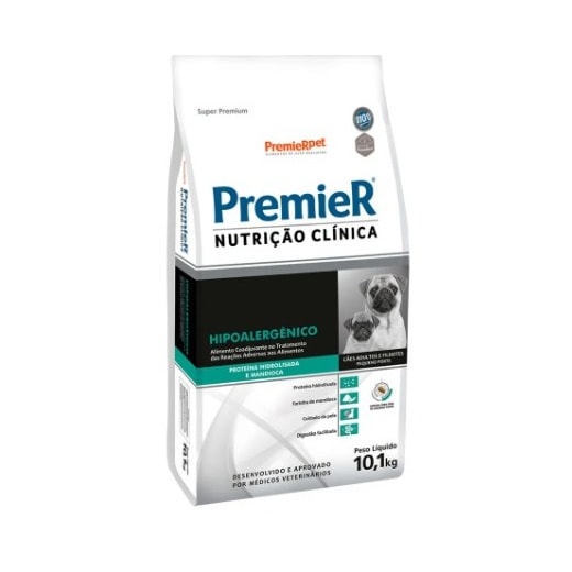 Racao Caes Premier Nutr Clinica Hipoalerg 10,1Kg Peq Mandio