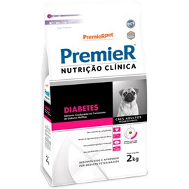 Ração Cães Premier Nutrição Clínica Diabetes 02Kg Adulto Raça Pequena