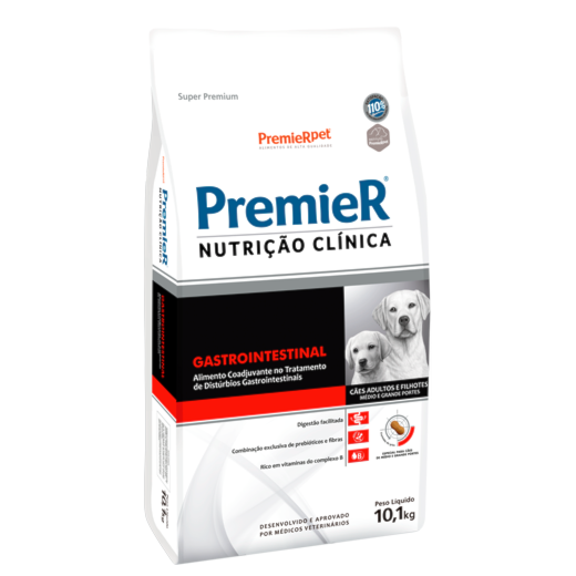 Ração Cães Premier Nutrição Clinica Gastro Intestinal 10,1Kg Medio/Grande