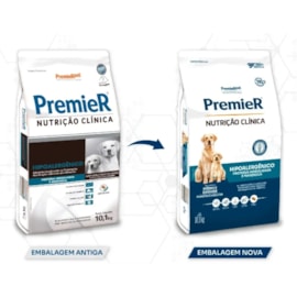 Ração Cães Premier Nutrição Clínica Hipoalergênica 10,1kg Raças Médias e Grandes Mandioca