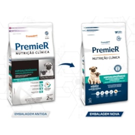 Ração Cães Premier Nutrição Clínica Hipoalergênica 10,1kg Raças Pequenas Mandioca