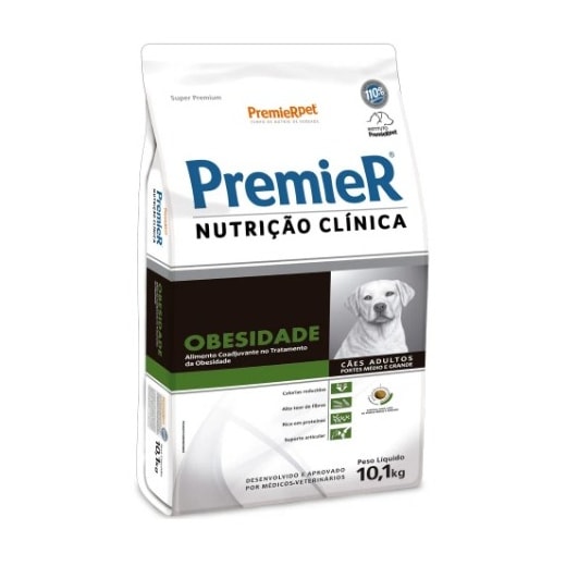 Ração Caes Premier Nutrição Clinica Obesidade 10,1Kg Medio/Grande
