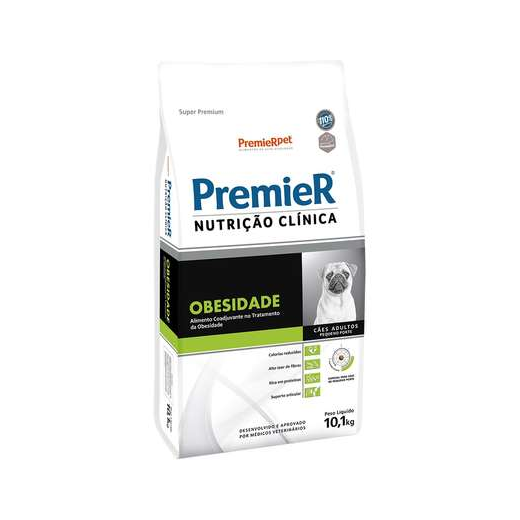 Ração Cães Premier Nutrição Clinica Obesidade 10,1Kg Raça PequenaRação Cães Premier Nutrição Clinica Obesidade 10,1Kg Raça Pequena