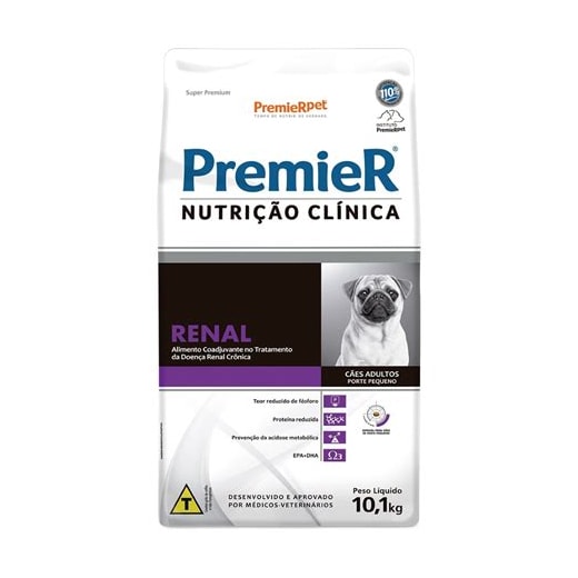 Ração Cães Premier Nutrição Clínica Renal 10,1kg Adulto Pequeno Porte