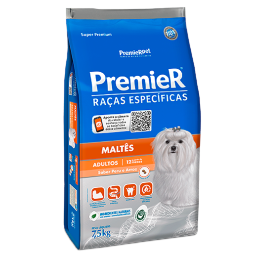 Racao Caes Premier Raca Especifica Ad Maltes 7,5Kg