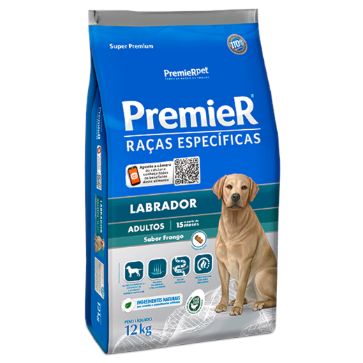 Ração Cães Premier Raças Específicas Adulto Labrador 12Kg