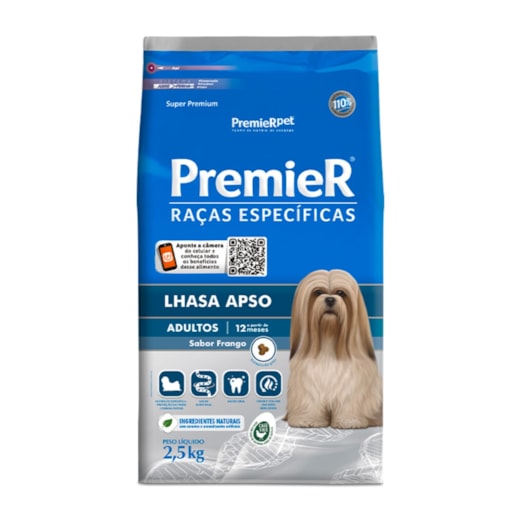 Ração Cães PremieR Raças Especificas Adulto Lhasa 2,5kg