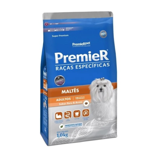 Ração Cães PremieR Raças Especificas Adulto Maltes 1kg