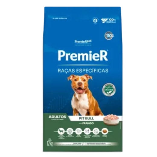 Ração Cães PremieR Raças Especificas Adulto Pitbull 12kg