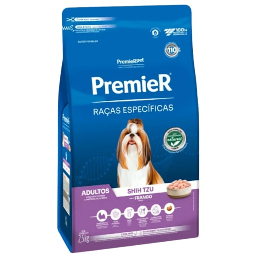 RACAO CAES PREMIER RACAS ESPECIFICAS ADULTO SHIH-TZU 2,5KG FRANGO