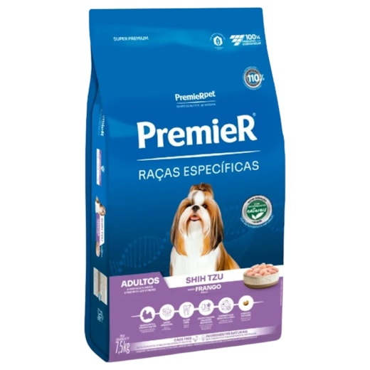 RACAO CAES PREMIER RACAS ESPECIFICAS ADULTO SHIH-TZU 7,5KG FRANGO
