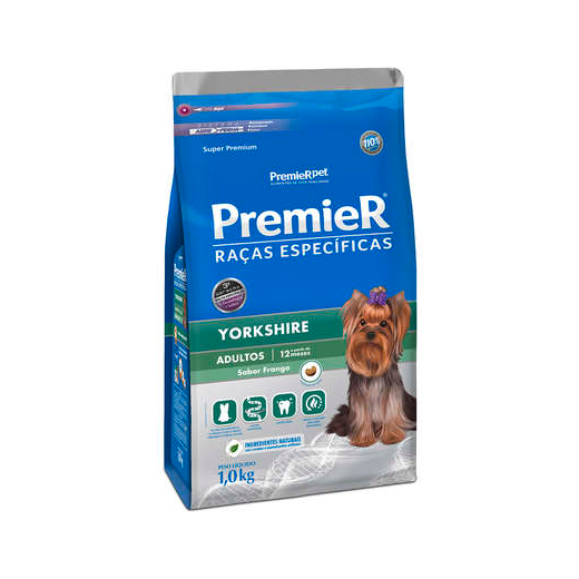 Ração Cães Premier Raças Específicas Adulto Yorkshire 01Kg Frango