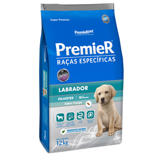 Ração Cães Premier Raças Específicas Filhotes Labrador 12Kg