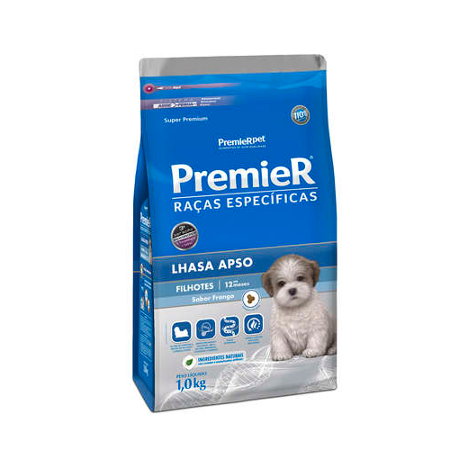 Ração Cães Premier Raças Específicas Filhotes Lhasa 01Kg