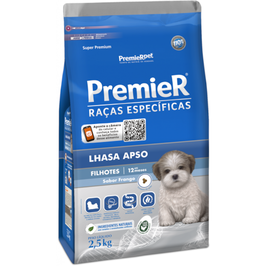 Ração Cães Premier Raças Específicas Filhotes Lhasa 2,5Kg