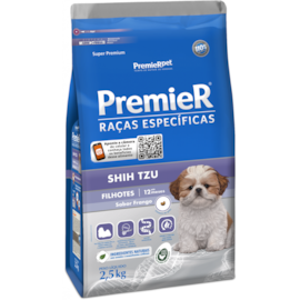 Ração Cães Premier Raças Especificas Filhotes Shitzu 2,5Kg Frango