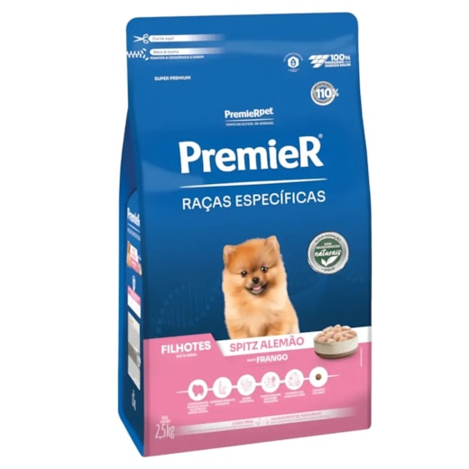 Ração Cães PremieR Raças Especificas Filhotes Spitz Alemão 2,5kg
