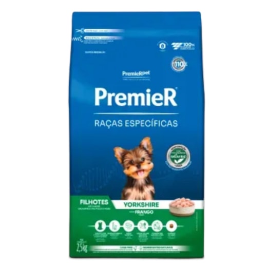 Ração Cães PremieR Raças Especificas Filhotes Yorkshire 2,5kg Frango