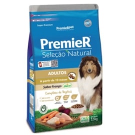 RACAO CAES PREMIER SELECAO NATURAL ADULTO 2,5KG FRANGO
