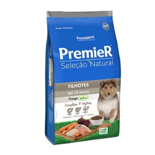 Ração Cães Premier Seleção Natural Adulto Filhotes 10,1kg Frango