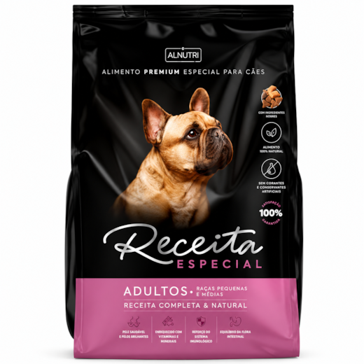 Ração Cães Receita Adulto Raça Pequena e Média 10,1kg