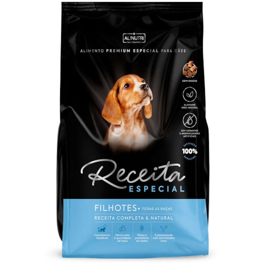 Ração Cães Receita Filhotes 15kg