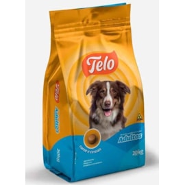 RACAO CAES TELO ADULTO 20KG CARNE E CEREAIS