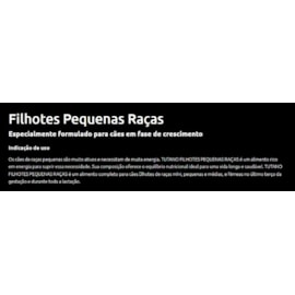 Ração Caes Tutano Filhotes Raça Pequena 01Kg