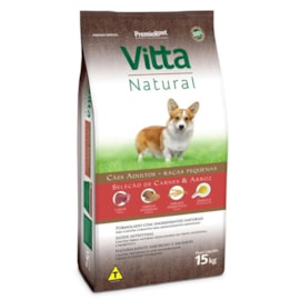 RACAO CAES VITTA NATURAL AD RC PEQ CAR/ARR 15KG