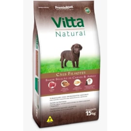 RACAO CAES VITTA NATURAL FILH CARNE/ARROZ 15KG