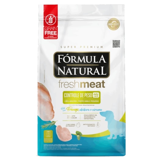 Ração Fórmula Natural Fresh Meat Controle de Peso Cães Mini e Pequeno Frango 10,1kg