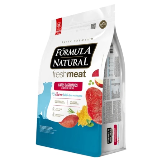 Ração Gato Fórmula Natural Adulto Fresh Meat 1kg Castrado Carne