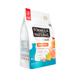 Ração Gato Fórmula Natural Fresh Meat 1kg Castrado Salmão