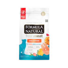 Ração Gato Fórmula Natural Fresh Meat 1kg Castrado Salmão