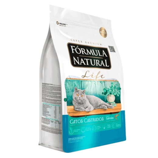 Ração Gato Formula Natural Life 10,1kg Castrado Salmão