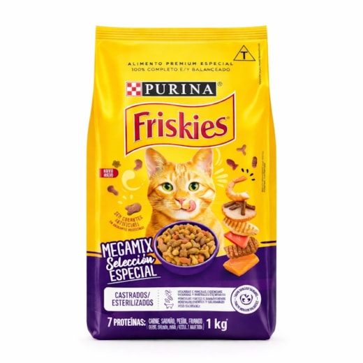 Ração Gato Friskies Adulto Castrado Megamix 01kg
