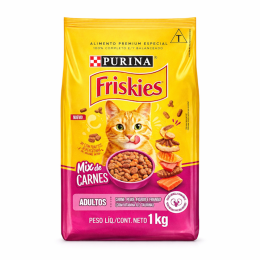 Ração Gato Friskies Adulto Mix de Carne 01kg