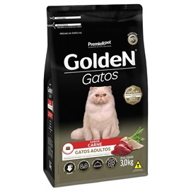 Racao Gato Golden Adulto Carne 03Kg