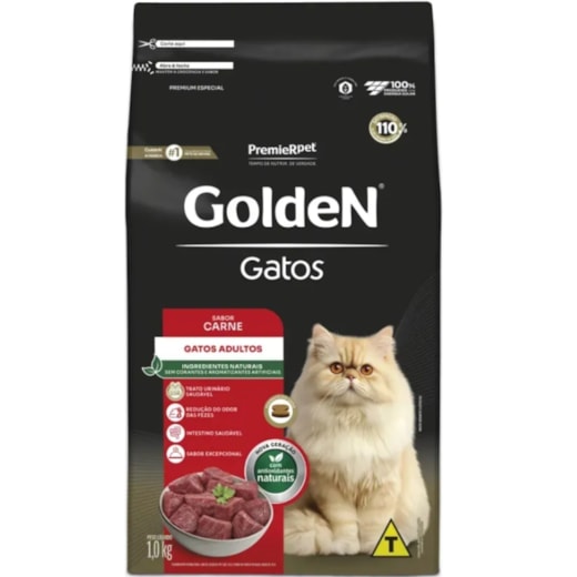 Ração Gato Golden Adulto Carne 1kg
