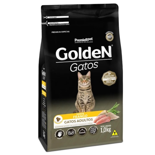 Ração Gato Golden Adulto Frango 1kg