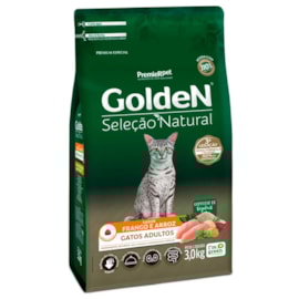 Ração Gato Golden Adulto Frango e Arroz Seleção Natural 3kg