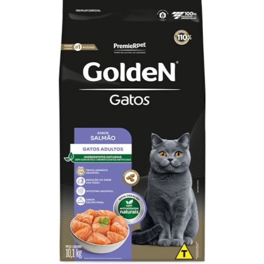 Ração Gato Golden Adulto Salmão 10,1kg