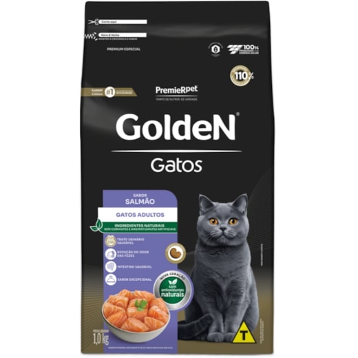 Ração Gato Golden Adulto Salmão 1kg