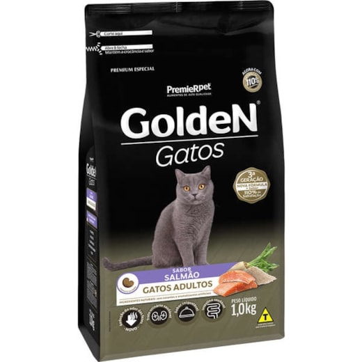 Ração Gato Golden Adulto Salmão 1kg