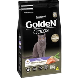 Ração Gato Golden Adulto Salmão 3kg